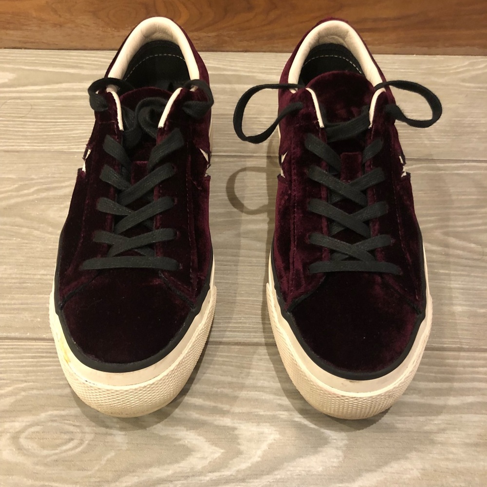 Velvet converse- size 7